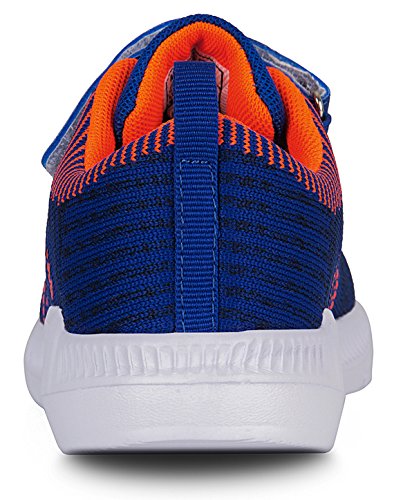 Vivay Boys Tennis Shoes Kids Sneakers Athletic Running Walking Sneakers for Little Kid and Big Kid(Blue Orange,Size 11 Little Kid) - Thumbnail 4