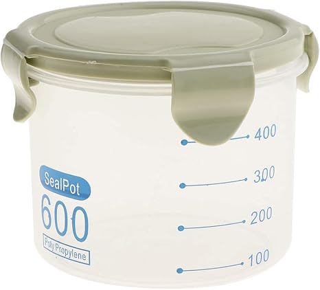 Amazon キャニスター シリアルコンテナ 貯蔵容器 茶 ナッツ 小麦粉 コーヒーなど 収納容器 グリーン 1 保存容器 キャニスター オンライン通販