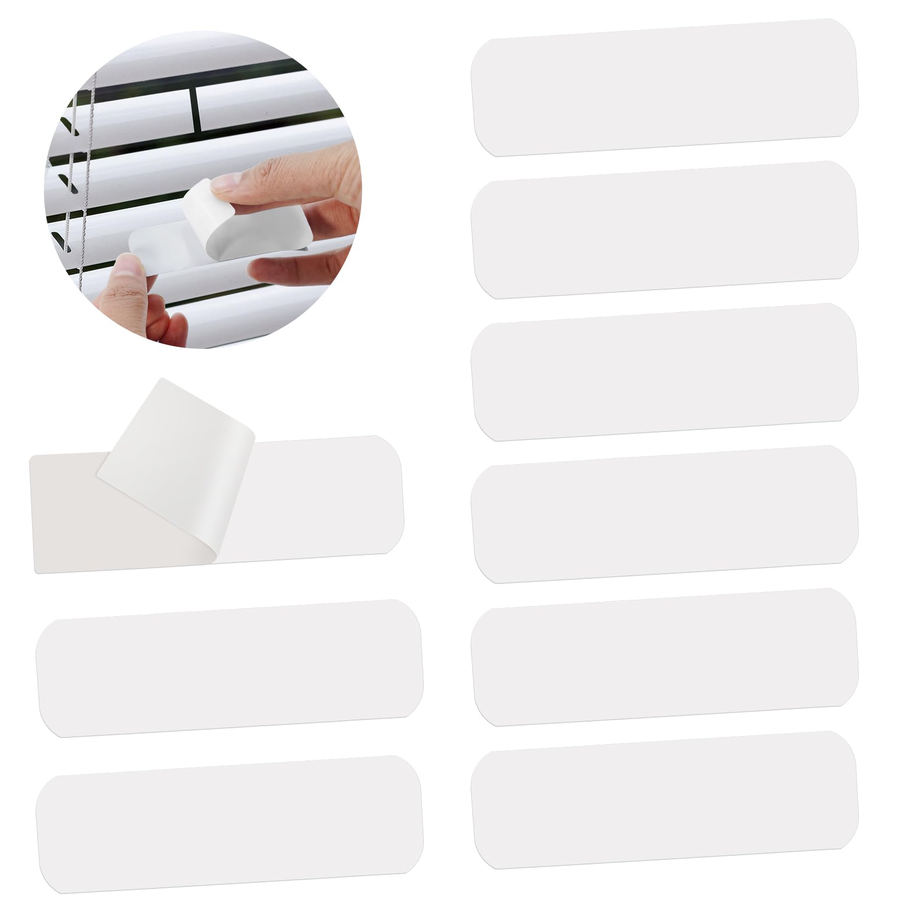 Photo 1 of 20 Pcs White Mini Horizontal Blind Repair Tabs-1 inch Horizontal Blinds Replacement Slat Blind Slat Repair Kit Blind Fixers for Repair Damaged Blinds Blades