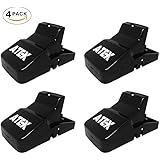 Atex Rat Trap 4-Pack, Safe Reusable Sanitary Durable Mess-Free Snap Traps That Work, Best Rat Trap Large For Outdoors &amp; Indoor, 100% Rat Kill Rate, Mouse Trap Outdoor, Chipmunk Rodent Mice Trap Humane