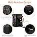 Car Trash Can with Lid, Car Trash Bag Hanging for Headrest with Strap- 100% Leak-proof Vinyl Inside Lining, Great Portable Container and Garbage Can for Vehicle -Black