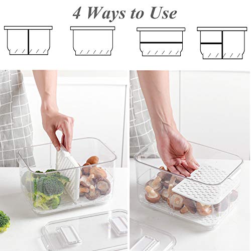 REFSAVER Fridge Produce Saver Food Storage Containers Stackable