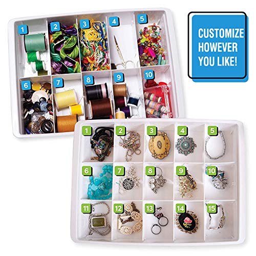 Uncluttered Designs Adjustable Drawer Dividers for Utility Drawer Kitchen Storage and Organization (3 Pack) - Thumbnail 2