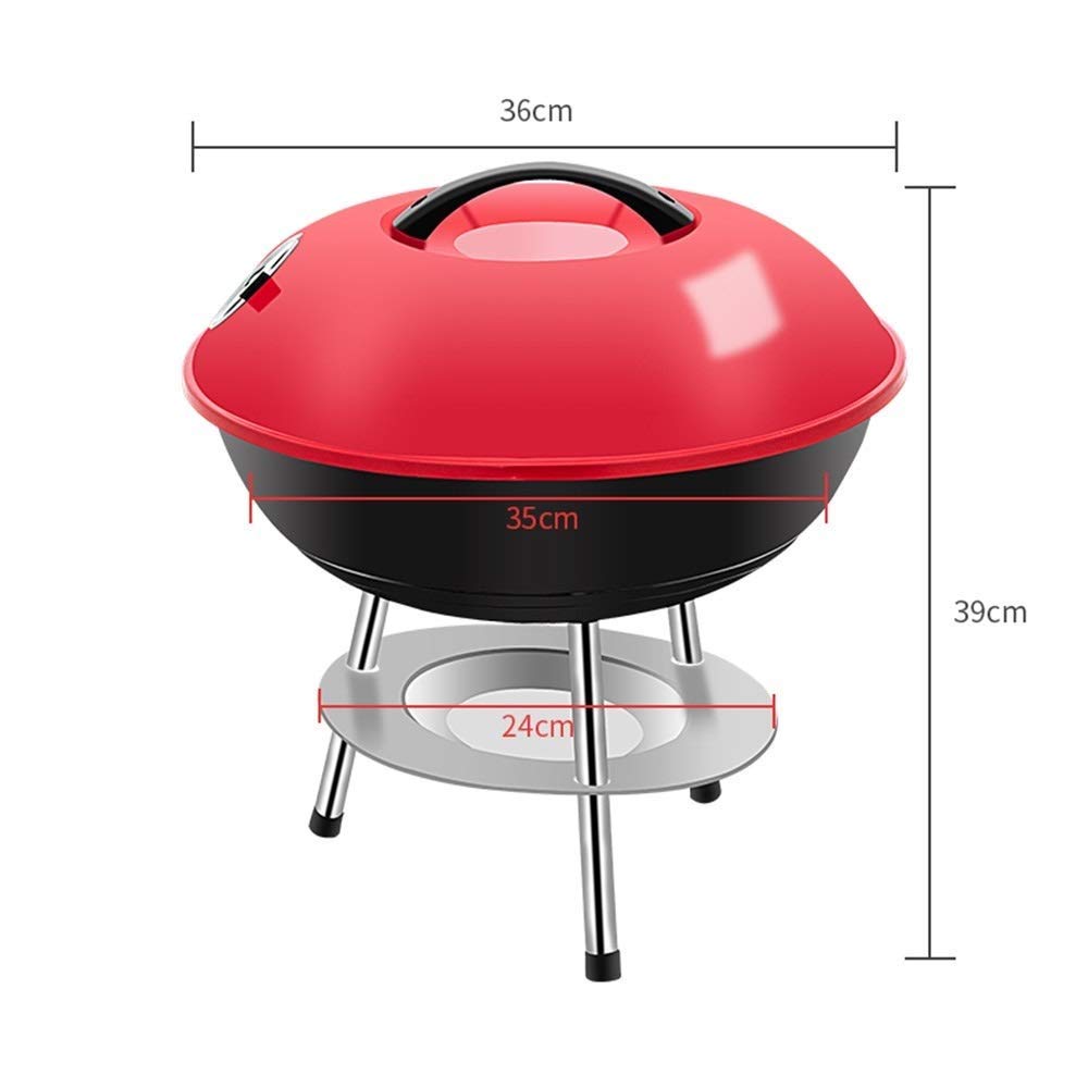 B07q4vkblv 小さなバーベキューグリル屋外ポータブル炭バーベキューラック3 5に適しガーデンピクニック旅行キャンプバーベキュー赤 バーベキューコンロ焚火台 海外並行輸入正規品 Mongolianski Mn