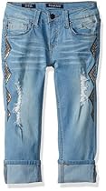 Vigoss Big Girls' Aztec Sequin Trim Crop, Ryder, 7