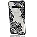 HUIYCUU Case Compatible with Galaxy S10 Plus Case,Flower Pattern Slim Fit Shockproof Soft Bumper Border Matte Hard Back Cover for Girls Women Floral Design for Samsung Galaxy S10 Plus,Black Mandala