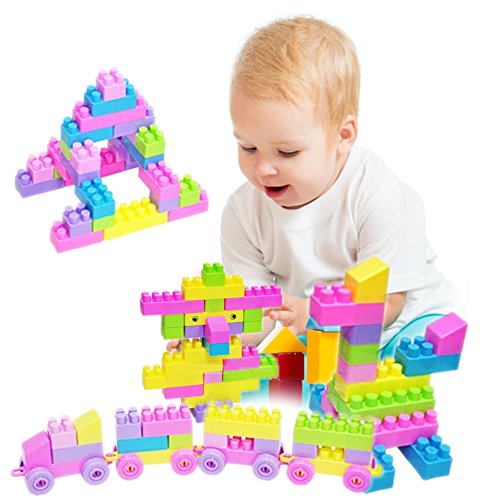 Chinatera 1 Set 46Pcs Plastic Building Blocks Bricks Puzzle Toy Baby Kids Educational Toys