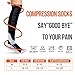Compression Socks for Men & Women 1 Pair Graduated Reflective Support Socks 20-30 mmhg for Night Running Nurse Crossfit Travel Flight Maternity Pregnancy athletics (S/M (US Women 4-10 / US Men 5-9))