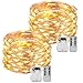 Kohree Battery Operated String Light 20ft 120 LEDs Copper Wire, Waterproof Design Decor Rope Lights for Festival, Wedding, Holiday and Party with Remote Control 2 Pack