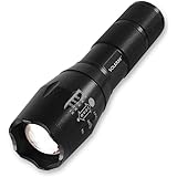 SOLARAY PRO ZX-1 Professional Series Flashlight - Our Best and Brightest Tactical LED Flashlight with Max 1200 Lumens, 5 Light Modes, Zoom Lens with Zoomable Focus (Batteries Not Included)