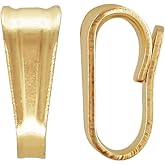 10pcs Adabele Real 1/20 14K Gold Filled Locket Bail Clasp Tiny Small Pendant Connector Snap On Clip Non Tarnish for DIY Craft Jewelry Makings JK5-A1