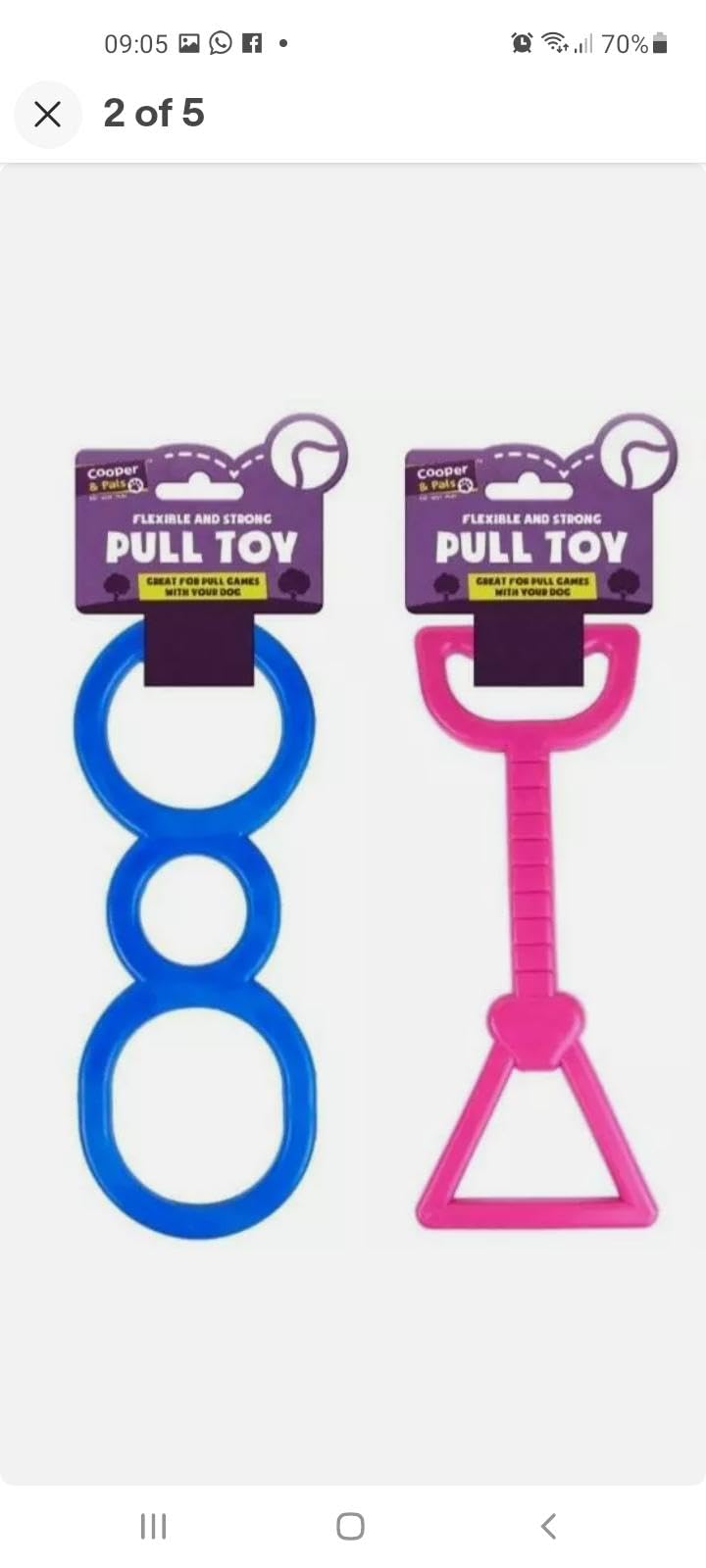 World of pets Strong Rope Tug Toy for Dogs (Pink)