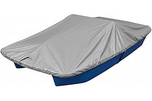 KoiLykke Heavy Duty Waterproof Pedal Boat Cover for 3-5 Person Paddle Boats, Silver-Coated Oxford with Storage Bag, 112.5x65 