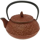 Iwachu Japanese Iron Tetsubin Teapot - 22oz, Copper & Black Goldfish Design, Coated Interior, Made In Japan - View #11