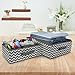 Sorbus Storage Organizer Basket Set with Lids, Chevron Fabric Baskets for Household Essentials, Foldable & Portable for Nursery, Closet, and More