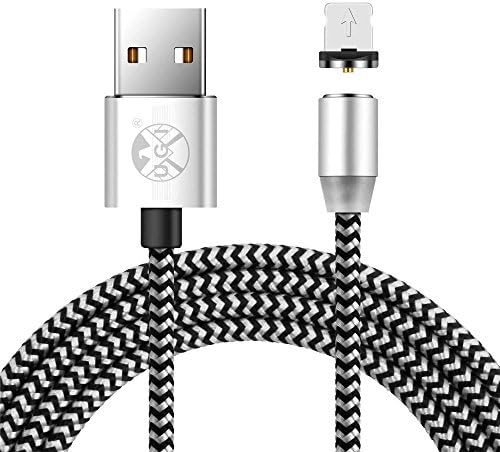 For iPhone Charger Cable Magnetic USB Charging Cable 10FT Light Up Nylon Braided Magnetic USB Cable No Sync Data for iPhone 8 Plus 7 Plus 6S Plus 6 Plus 5S 5C 5, iPad 2 3 4 Mini