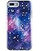 Dimaka Case for iPhone 7 Plus, Cute Bling Cosmic Starry Sky Case for Girls, Dual Layer Covers Sturdy Drop Proof Protective Bumper for iPhone 8 Plus