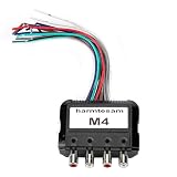 JL Audio High Low Converter, Duokon Car Stereo Subwoofer 4 Channel High to Low Audio Converter with Power Amplifier Control Wire Plastic Black