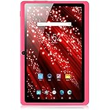 [GMS Certified by Google] iRULU 7'' Tablet - Android 4.4, Quad Core, HD 1024x600, Dual Camera, Wi-Fi, 8GB, 3D Game Supported,7inch Tablet - Pink