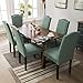 LSSBOUGHT Set of 2 Luxurious Fabric Dining Chairs with Copper Nails and Solid Wood Legs (Laguna)