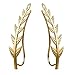 Feramox Ear Crawler Cuff Earrings Sterling Silver Ear Climber Studs Olive Leaf Hypoallergenic