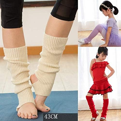 Febbya Knitted Yoga Socks,Knitted Leg Warmers Women Winter Warm Knit Crochet Leg Warmers for Yoga Dancing Exercising Gym Keep Warm Whtie - Image 4