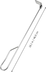 DOITOOL 46cm Stainless Steel Charcoal Ash Rake BBQ Tool for Kamado Joe view 2