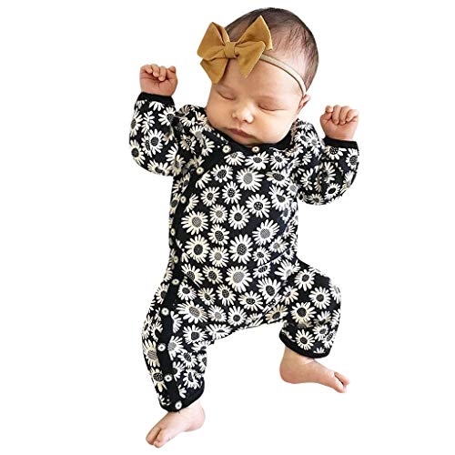 Sharemen Newborn Baby Boy Girl Letter Long Sleeve Romper Bodysuit
