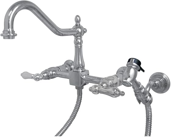 Kingston Brass Ks1241albs 8 Inch Center Spread Wall Mounted