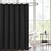jinchan Waffle Shower Curtain Black Shower Curtain Honeycomb Textured Waffle Weave Shower Curtains for Bathroom Waterproof Fabric Shower Curtain Set with Hooks Modern Hotel Style 70x72 Inch