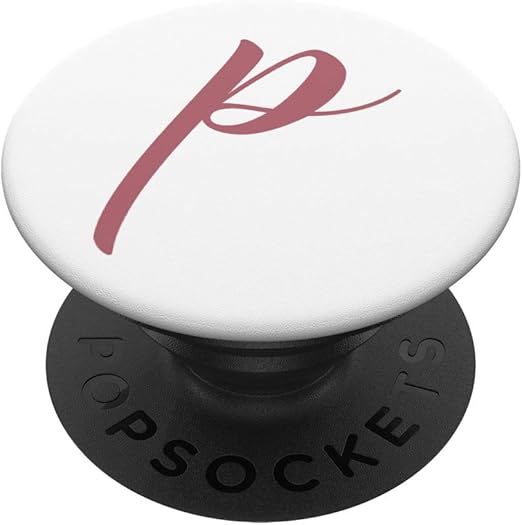 Amazon Com P Letter Rose Gold Socket Cute Women Girls Cool Monogram Fun Popsockets Grip And Stand For Phones And Tablets