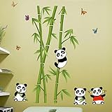 Voberry® Home Decor Mural Vinyl Wall Sticker Removable Cute Panda Bamboo Nursery Room Wall Art Decal for Kids' Room