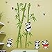 Voberry® Home Decor Mural Vinyl Wall Sticker Removable Cute Panda Bamboo Nursery Room Wall Art Decal for Kids' Room