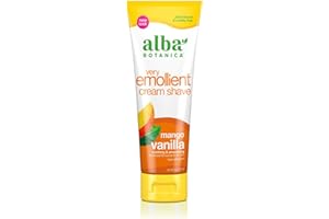 Alba Botanica Very Emollient Cream Shave, Mango Vanilla, 8 Oz