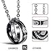 UHIBROS His & Hers Matching Set Titanium Stainless Steel Couples Pendant Necklace