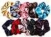 Solace Velvet Hair Scrunchies | Soft Elastic Hair Ties | 10 Pack | Variety Set of Bobbles | Hair Bands for Women In a Pack of 10 Colors