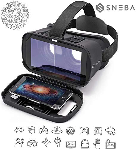 [Model 2019] Virtual Reality Headset, VR Glasses, 3D IMAX Movie/Game Viewer Compatible iPhone Xs XR X 8 7 6 S Plus Samsung Galaxy S9 S8 S7 S6 Edge + etc 4.0-6.33