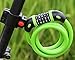 GoFriend Bike Lock High Security 5 Digit Resettable Combination Coiling Cable Lock Best for Bicycle Outdoors, 1.2mx12mm (Green)