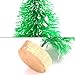 18pcs Multicolor Mini Pine Trees Frosted Sisal Trees with Wood Base Bottle Brush Trees Plastic Winter Snow Ornaments Tabletop Trees for Crafting, Displaying and Decoration