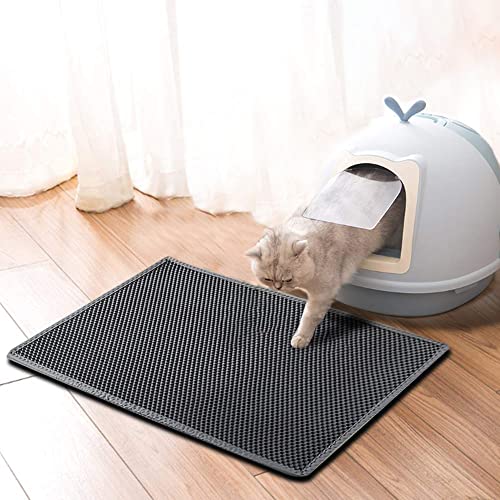 Kaxionage Cat Litter Mat, 24x30 Inch Litter Box Double