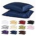 DreamHome Satin King Pillowcase, Navy Blue, Pair