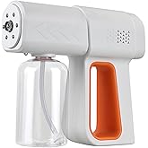 Atomizer Sprayer, Rechargeable Nano Mist Sprayer Gun with Blue Light, Portable Electrostatic ULV Fogger Machine, Cordless Handheld Atomizing Spray Device for Home, Office, Car &amp; Barber Salon
