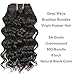 FASHION LINE Brazilian Body Wave/ Water Wave/ Deep Wave/ Funmi/ Human Hair Bundles Unprocessed Human Hair Natural Black(Deep Wave, 10