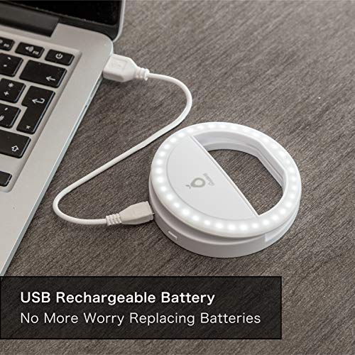 3 Selfie+Ring+Light+Rechargeable+Battery