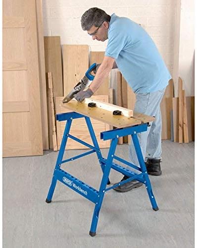 Draper 21353 Fold Down Workbench, 800mm , Blue - Image 3