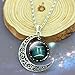 Popular Gemini Moon Star Pendant Alloy Chain Necklace for Women Girls Choker