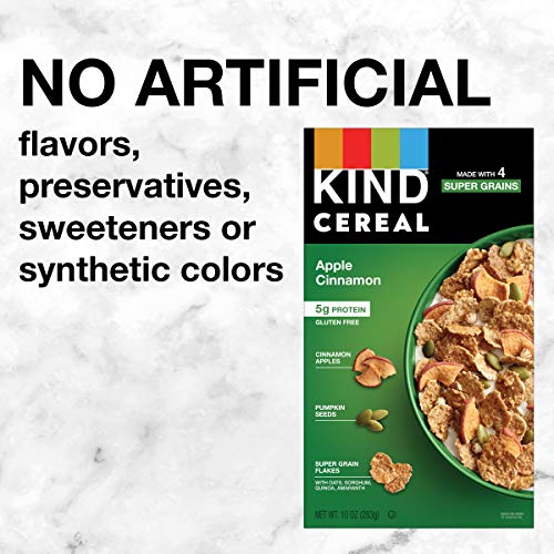KIND Breakfast Cereal, Apple Cinnamon, Gluten Free, 5g Protein, 10 Oz