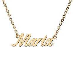 Maria Name Tag Necklaces for Her His Friends