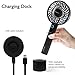 Geek Aire Personal Cooling Fan that Blow Cold Air, Portable Rechargeable Desk Fan with LED, Oscillating Standing Table Fans, Battery Powered Floor Fan for Bedroom, Travel, Camping, Office - Black