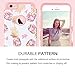 DUEDUE Case Compatible iPhone 6s Plus, iPhone 6 Plus, Floral Pineapple Slim Case Hybrid Hard PC Soft Silicone Anti-Scratch Glossy Shockproof Protective Case for Woman Girls,Rose Gold